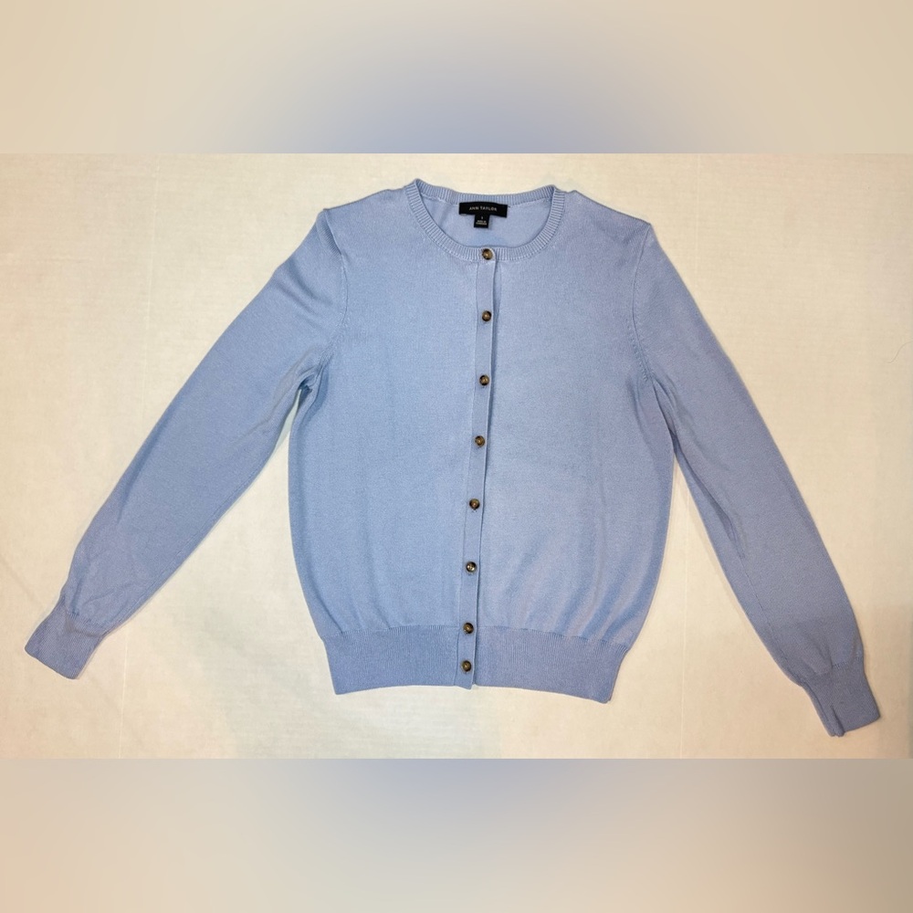 Ann Taylor Ann Cardigan Placid Blue Size S - Picture 3 of 11
